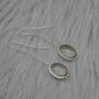 Green Amethyst 925 Silver Earrings: February Birthstone, thumbnail 1 of 7