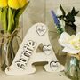 Personalised Auntie A Letter Ivory Birthday Gift, thumbnail 6 of 10