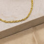 9ct Yellow Gold Twist Curb Chain Bracelet, thumbnail 3 of 5