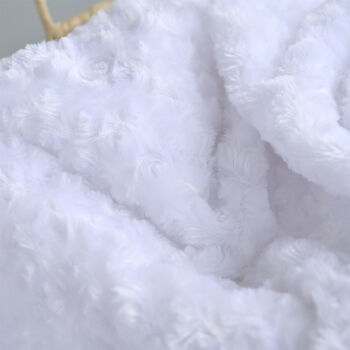 Personalised White Christening Blanket For Baby, 7 of 10
