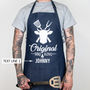 Personalised Denim Original Bbq King Father's Day Apron, thumbnail 3 of 4