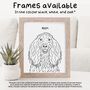 Custom Airedale Terrier Outline Portrait Print In Frame, thumbnail 8 of 9