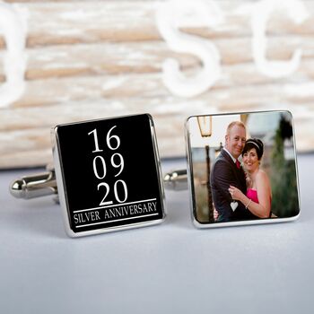 Personalised Photo And Date Cufflinks, 3 of 4