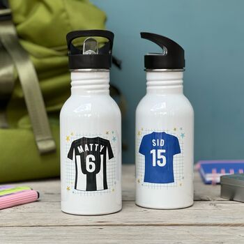 Football Strip Water Bottle, 7 of 12
