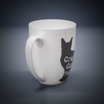 Crazy Cat Man Bone China Mug Free Personalisation, 3 of 4