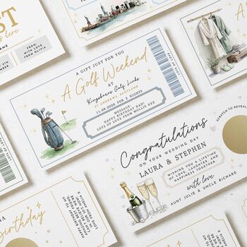 Personalised Golf Weekend Voucher For Dad's Birthday, 4 of 4