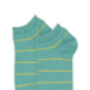 Thin Stripe Black And Teal Men's Trainer Socks Bundle, thumbnail 5 of 5