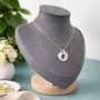70th Birthday Sterling Silver Seven Ring Pendant Necklace, thumbnail 4 of 6