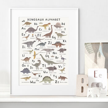 Dinosaur Letter And Name Personalised Print, 5 of 6