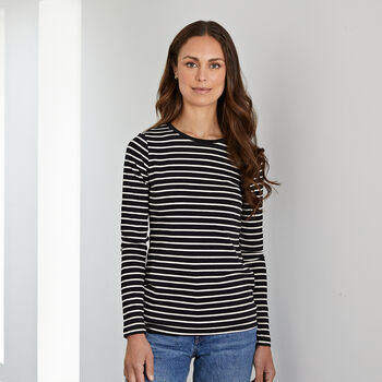 Long Length Cotton Striped Tee, 4 of 12