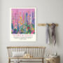 Flora And Fauna Pink Flower Art Print, thumbnail 3 of 3