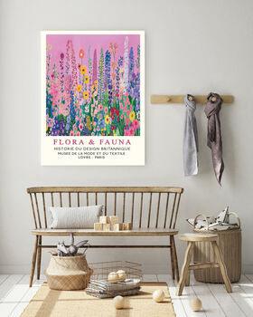 Flora And Fauna Pink Flower Art Print, 3 of 3