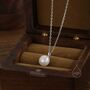 Sterling Silver Delicate Genuine Freshwater Pearl Pendant Necklace, thumbnail 1 of 11