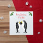 Personalised Penguin Couple Christmas Card, thumbnail 7 of 7