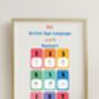 Colourful Bsl Alphabet Print, thumbnail 3 of 4