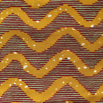 Mustard Yellow And Lime Waves African Print Lampshade, 7 of 7