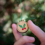 Christmas Baubles Jolly Holly Cross Stitch Hoop, thumbnail 2 of 12