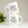 Personalised Mr And Mrs Mug Set, thumbnail 1 of 2