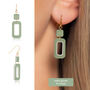 Rectangle Geometric Earrings | Five Colours Available, thumbnail 4 of 8