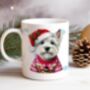 Personalised West Highland Terrier In Christmas Jumper Mug, thumbnail 1 of 2