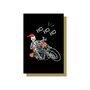 Biker Skeleton Santa Christmas Card, thumbnail 2 of 5