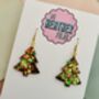 Sparkly Christmas Tree Glitter Resin Earrings / Christmas Gift / Secret Santa Gift, thumbnail 11 of 11