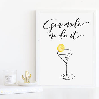 Gin Typography Print, 2 of 7