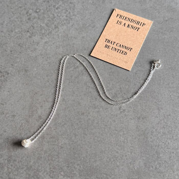 Friendship Knot Sterling Silver Necklace, 5 of 12