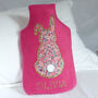 Cat Pink Personalised Hot Water Bottle Cover, thumbnail 3 of 3