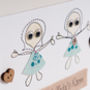 Personalised Siblings Embroidered Artwork, thumbnail 7 of 7