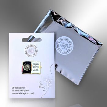 A Little Progress Book Moon Stars Galaxy Affirmation Enamel Lapel Pin Badge, 6 of 9