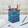 Recycled Newspaper Square Pencil Holder, thumbnail 3 of 12