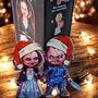 Chucky And Bride Of Chucky Tiffany Christmas Tree Decoration, thumbnail 1 of 12