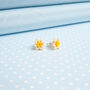 Hand Painted Daffodil Stud Earrings In Two Sizes, thumbnail 3 of 4