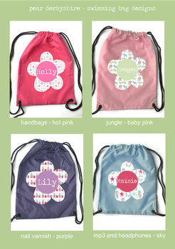 Personalised Swimming Kit Bag Girl's Designs, 8 of 10