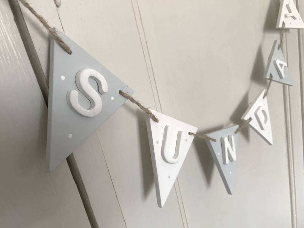 *ANY NAME & ANY COLOUR* Personalised Wooden Bunting Flags With Letters #25#