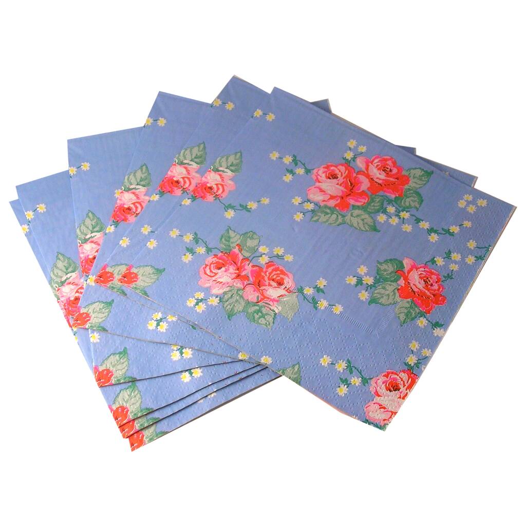 English Garden Paper Napkins By Bunting & Barrow