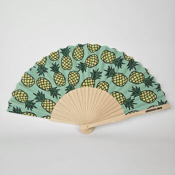 Handheld Pineapple Folding Fan, 2 of 3