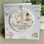 Any Age, Any Relation, 1st Birthday Or Any Age Pink Ballerina Keepsake Card, thumbnail 3 of 4