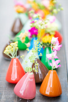 Tumbling Glass Vase Apricot, 8 of 8