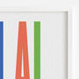 Personalised Typography Name Print 'Colour Love', thumbnail 3 of 10