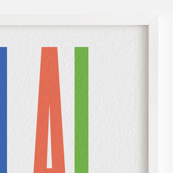 Personalised Typography Name Print 'Colour Love', 3 of 10