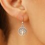 Sterling Silver Tree Of Life Drop Earrings, thumbnail 4 of 5