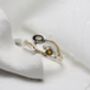 Smokey Quartz And Citrine Dainty Silver Ring, thumbnail 3 of 9