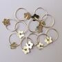 Floral Hoop Earrings, thumbnail 4 of 6