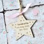 Personalised Baby Wooden Star Decoration, thumbnail 3 of 3