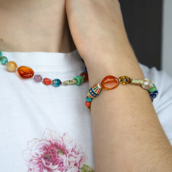Bohemian Multicolour Bead Bracelet, 4 of 6