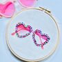 Love Heart Sunglasses Embroidery Kit, thumbnail 5 of 5