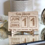 Personalised Oak Calendar Date Stand / Plaque Vintage, thumbnail 1 of 6