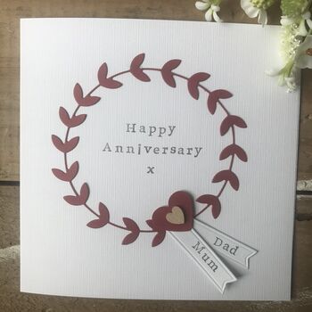 Personalised Heart Anniversary Card, 5 of 8